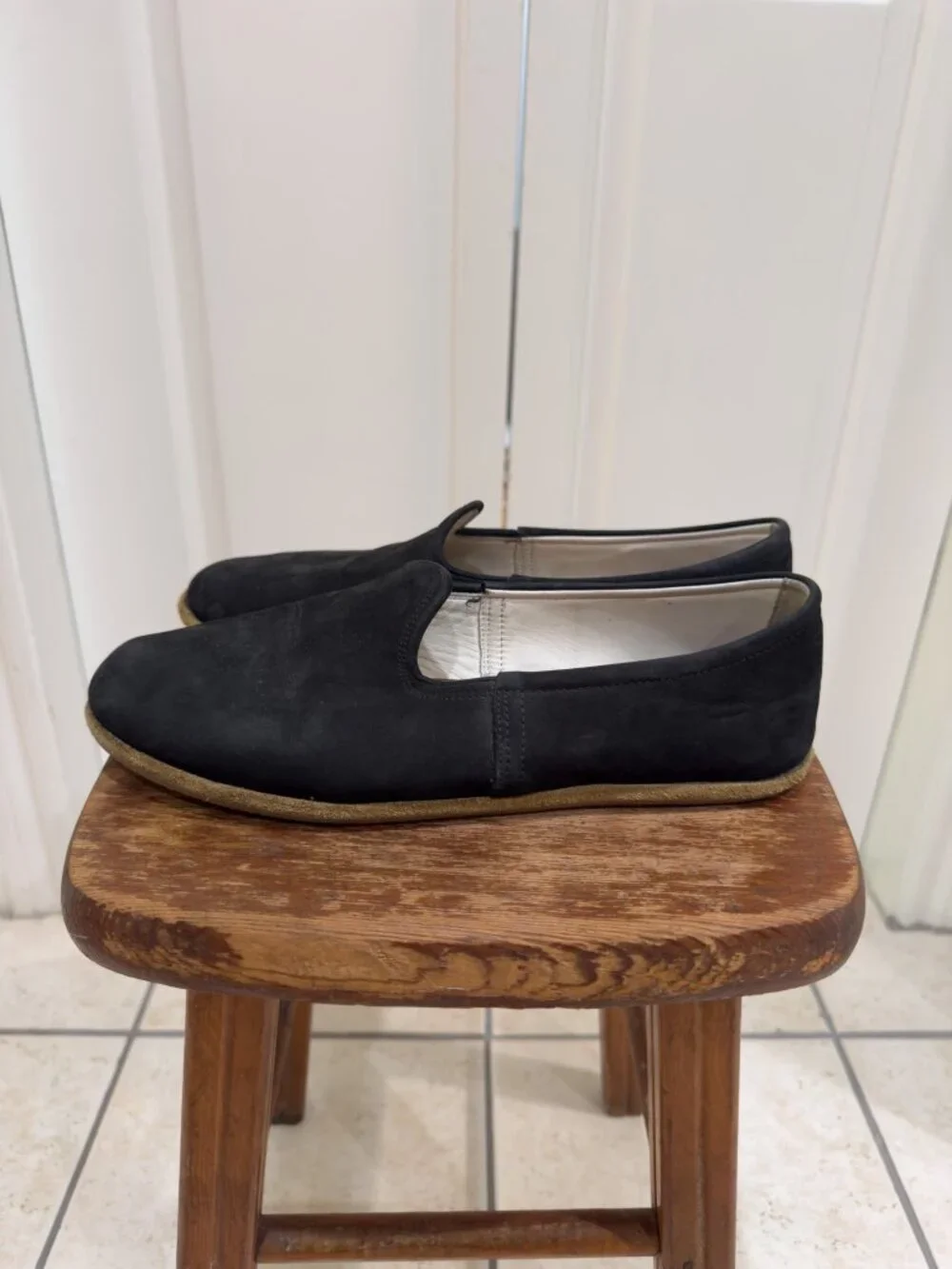 Men's Black Nubuck Turkish Slip Ons